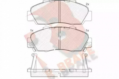 R BRAKE rb1019 -  Комплект тормозных колодок, дисковый тормоз